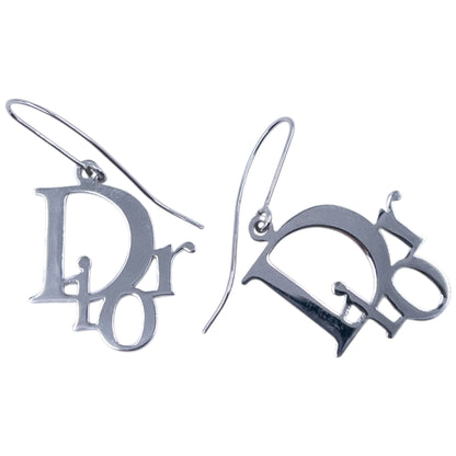 Vintage 2000s Dior Silver Logo Earrings