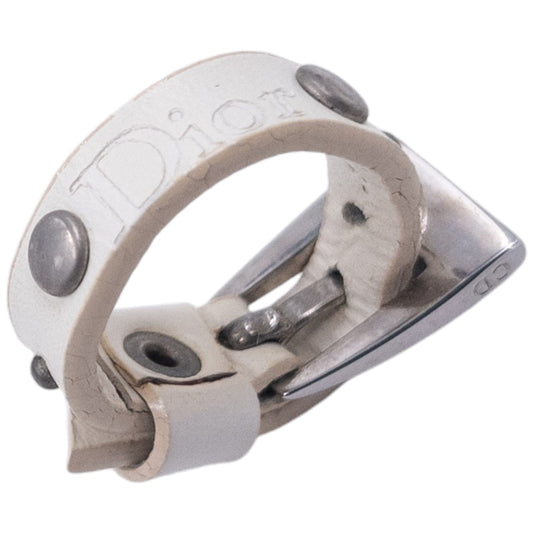 Vintage Dior Leather Buckle Ring
