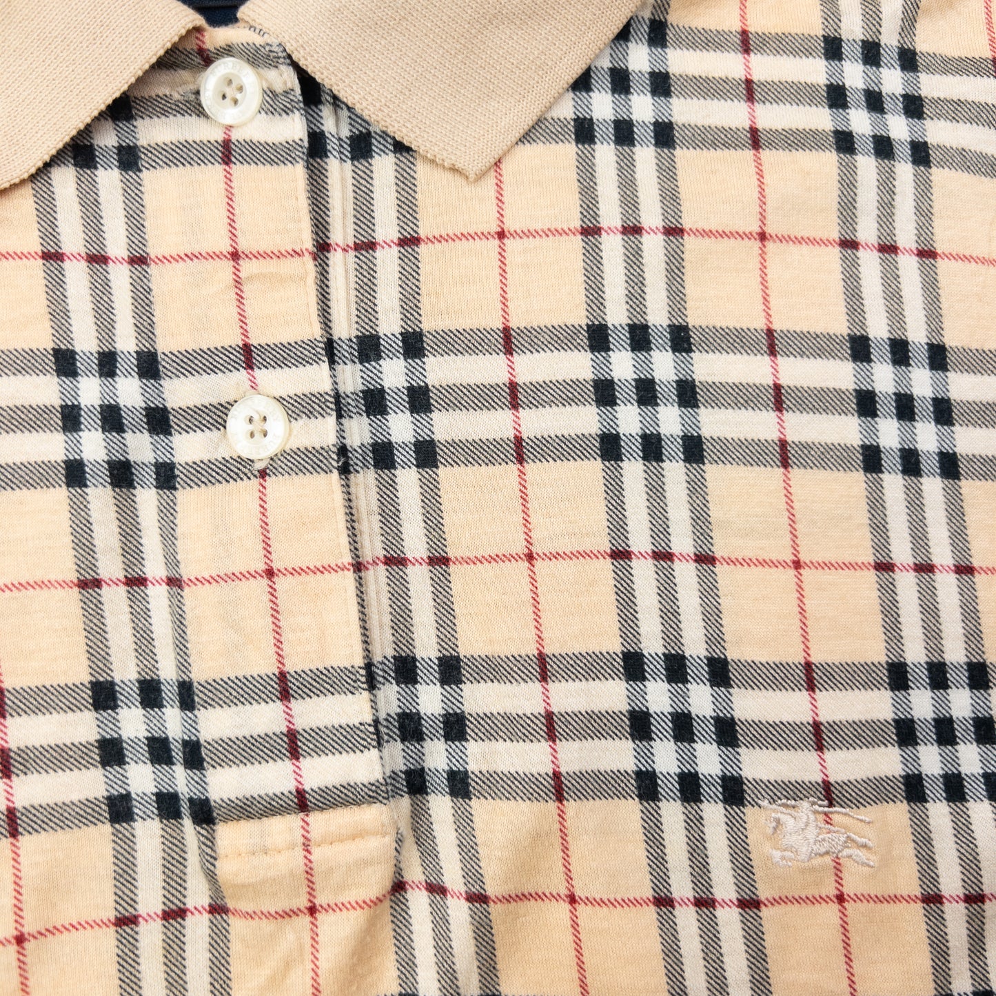 Vintage 2000s Burberry Nova Check Polo Shirt Womens Size S