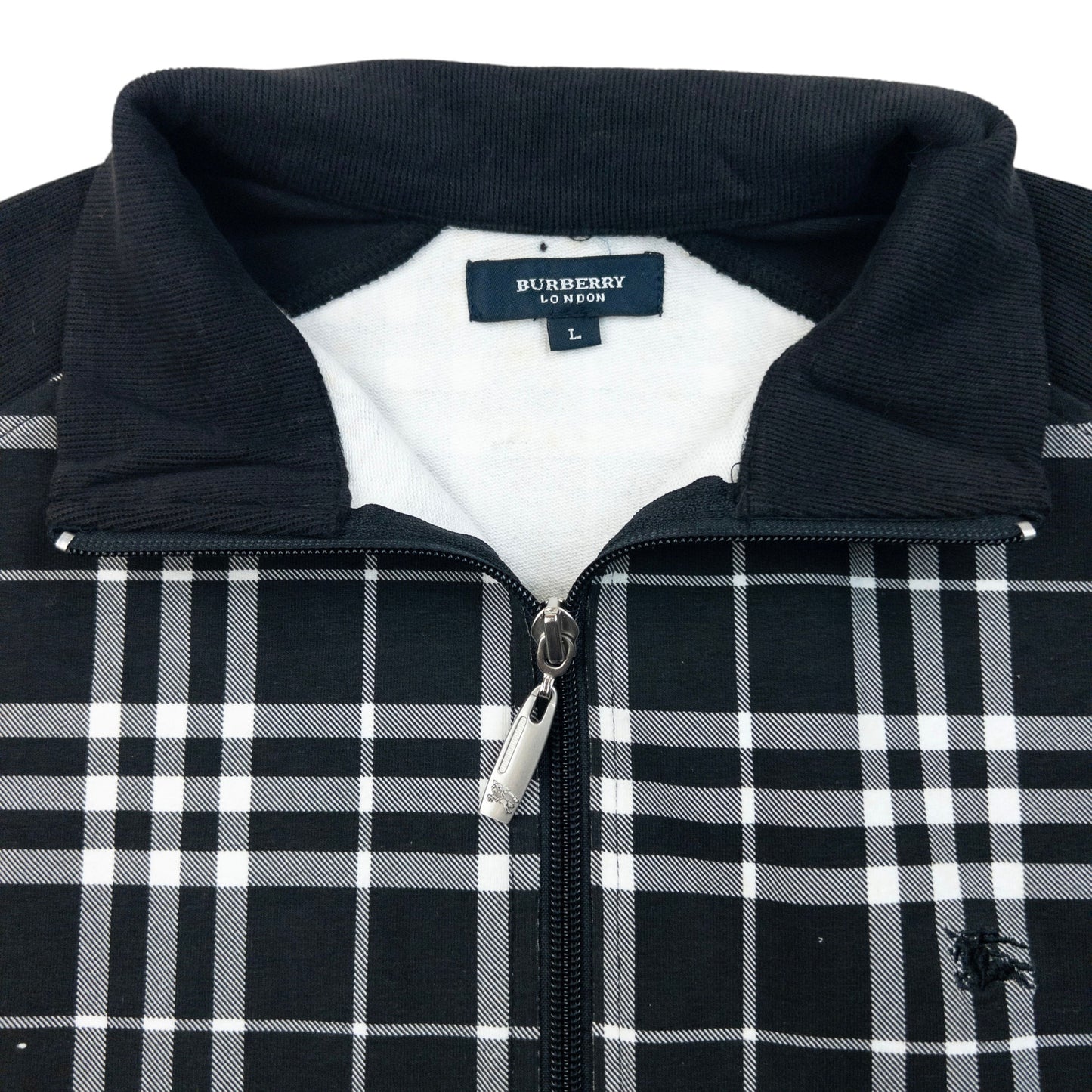 Vintage 2000s Burberry Nova Check Zip Up Sweatshirt Womens Size M