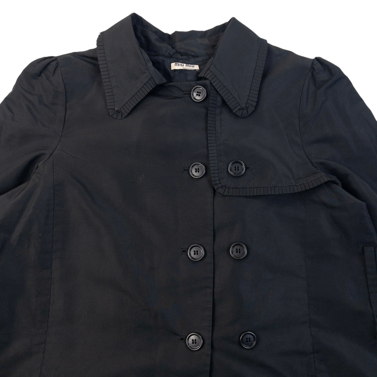 Vintage 2008 Miu Miu Button Up Trench Jacket Womens Size M