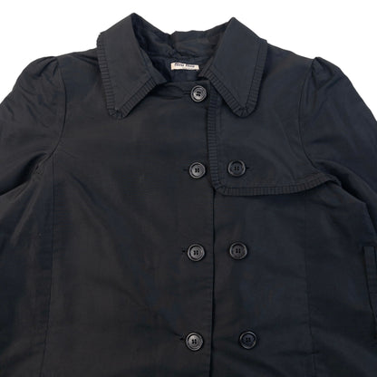 Vintage 2008 Miu Miu Button Up Trench Jacket Womens Size M