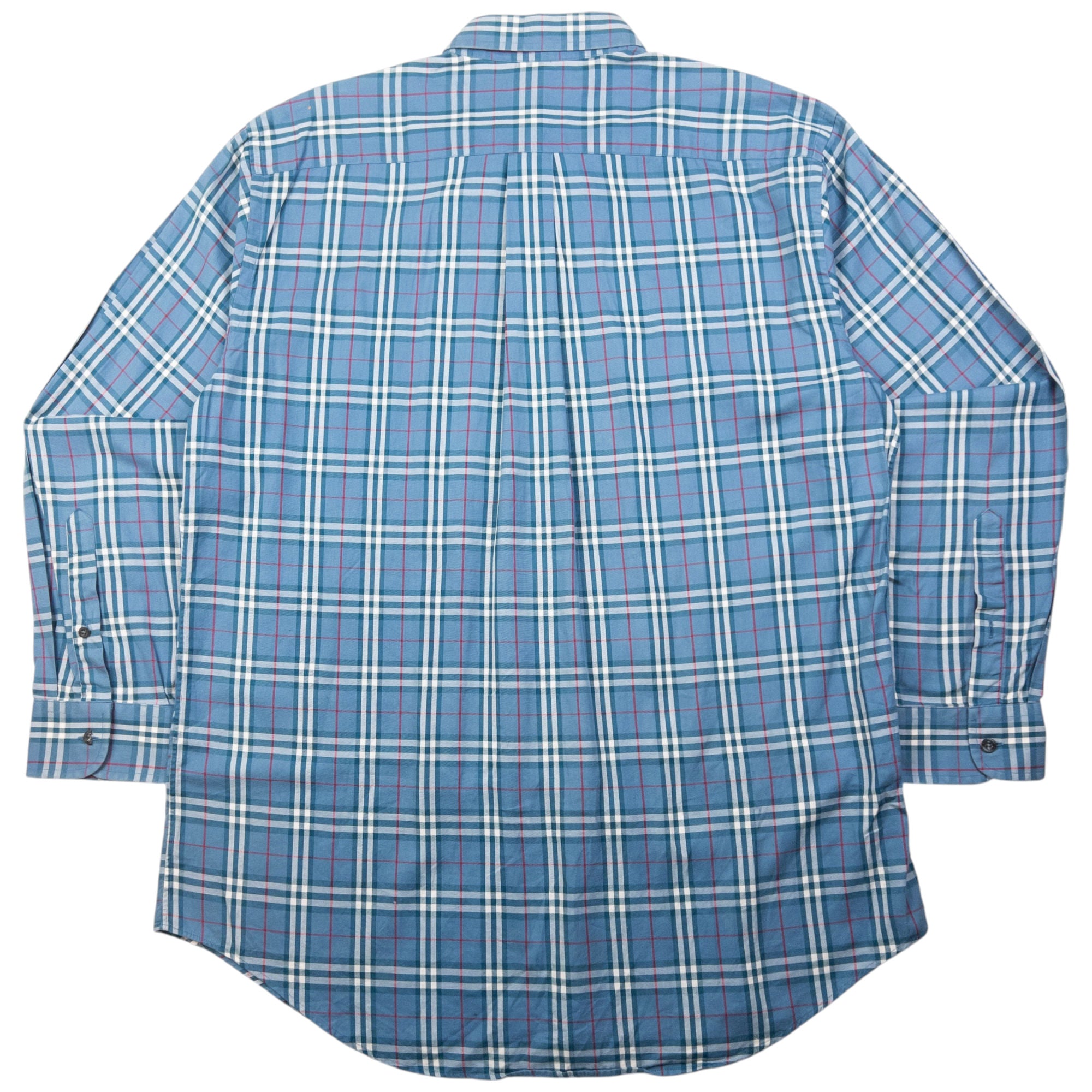 Vintage Burberry Nova Check Long Sleeve Button Up Shirt Size L
