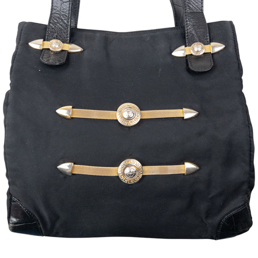 Vintage 90s Gianni Versace Embellished Medusa Crossbody Bag