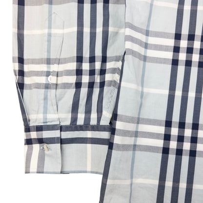 Vintage Burberry Nova Check Long Sleeve Button Up Shirt Size XXL