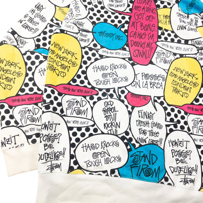Vintage 2000s Stussy Speech Bubble Zip Up Hoodie Size L
