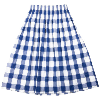 Vintage Yohji Yamamoto Pleated Checkered Skirt Womens Size W32