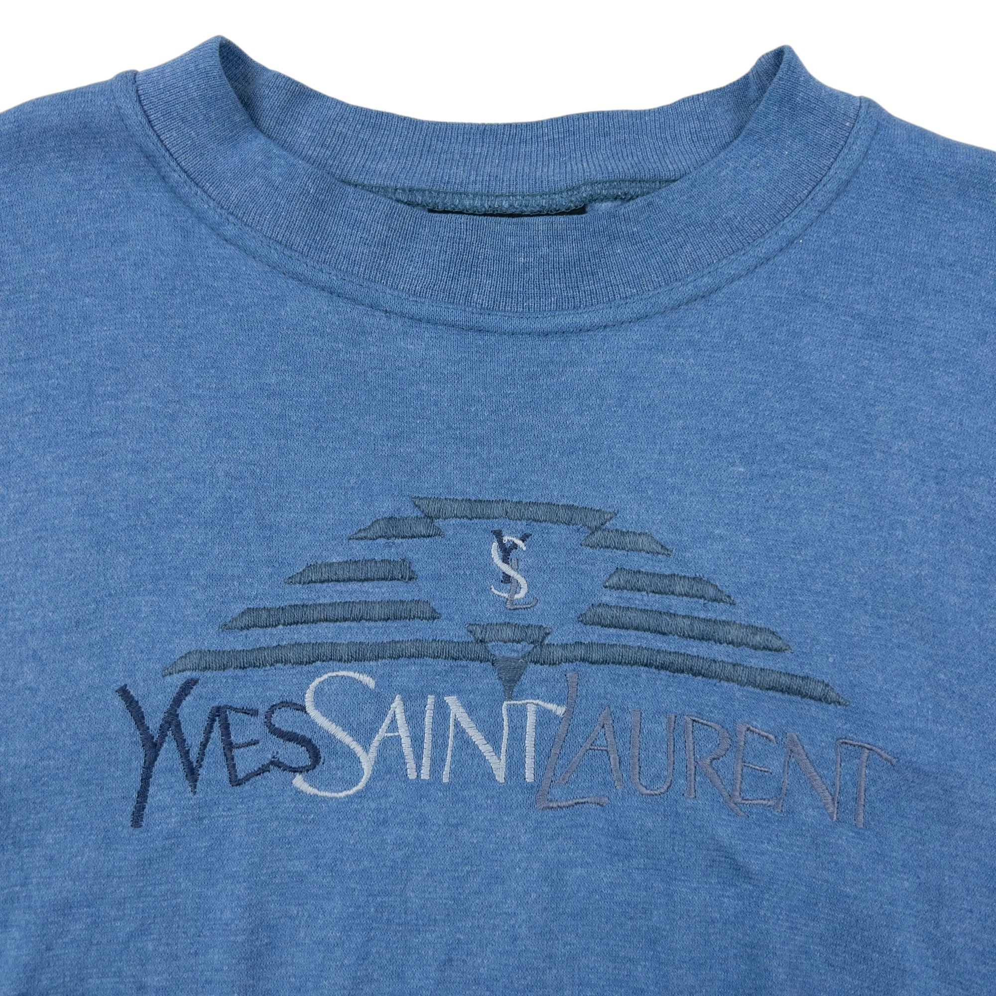 Vintage YSL Yves Saint Laurent Embroidered Sweatshirt Size S