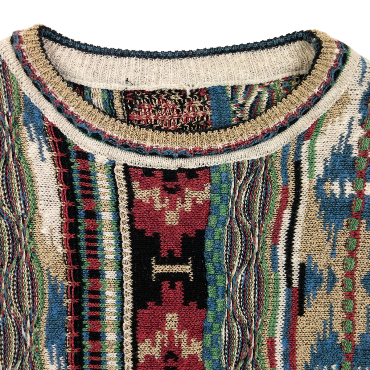 Vintage Pattern Knit Jumper Size XL