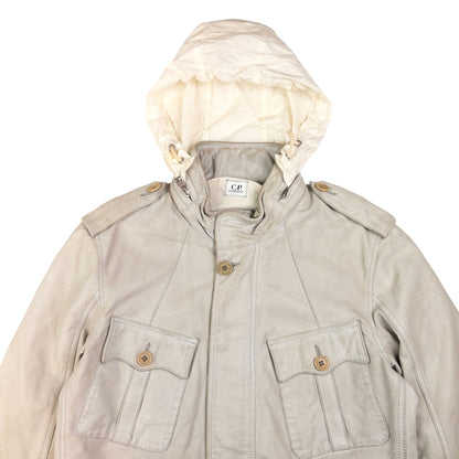 Vintage CP Company Leather Multi Pocket Jacket Size M