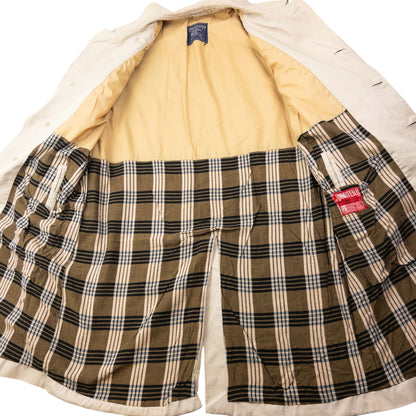 Vintage 80s Burberry Nova Check Lined Trench Jacket Size XL