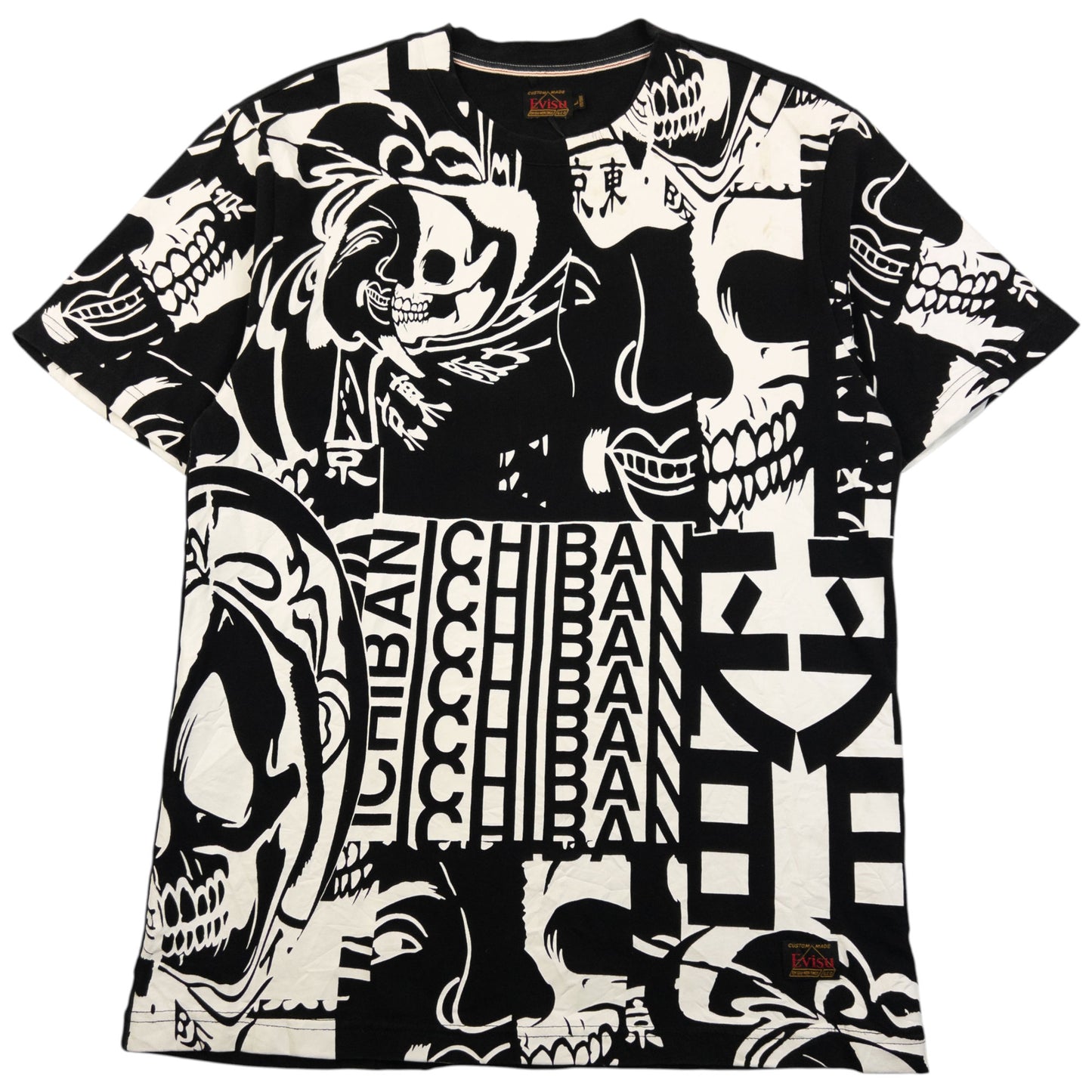 Vintage 2000s Evisu Pattern T Shirt Size L