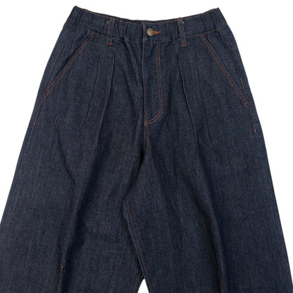 Vintage 90s Frapbois By Issey Miyake Pleated Denim Jeans Women Size L