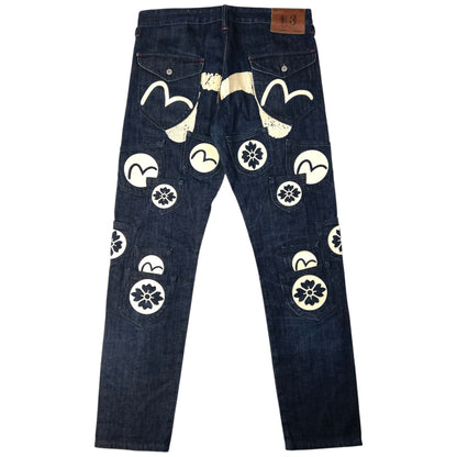 Vintage Evisu Multi Pocket Kamon Gull Japanese Denim Jeans Size W34