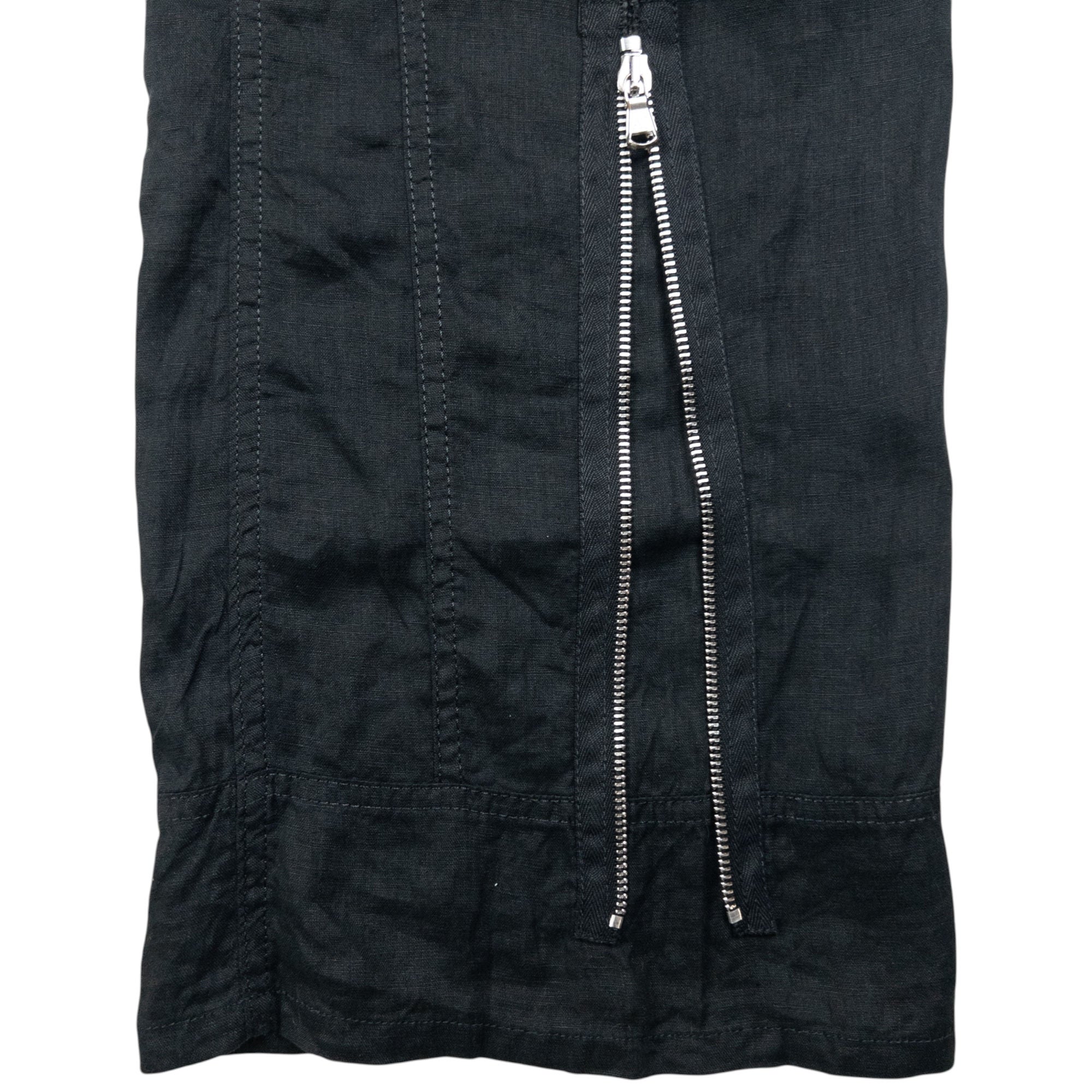 Vintage Armani Jeans Zip Detail Linen Trousers Size W31