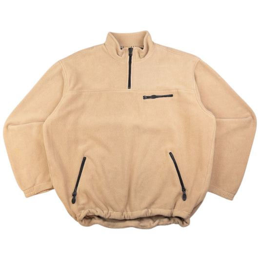 Vintage Burberry Golf Nova Check Lined Q Zip Fleece Sweatshirt Size L