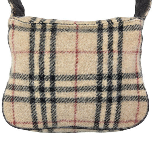 Vintage Burberry Nova Check Wool Shoulder Bag