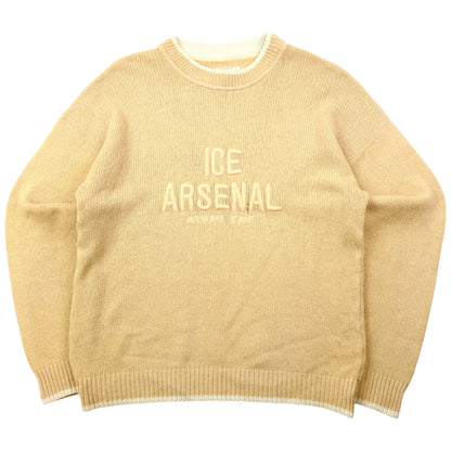 Vintage 90s Armani Jeans Ice Arsenal Wool Knit Jumper Size M