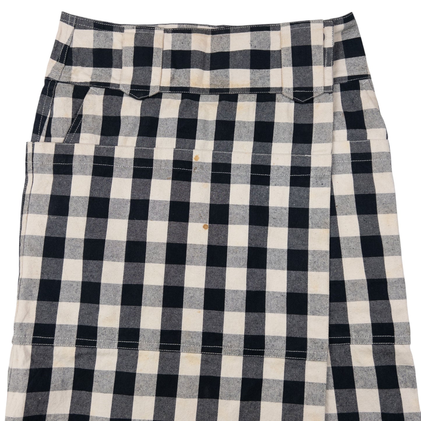 Vintage Issey Miyake Checkered Wrap Skirt Womens Size W30