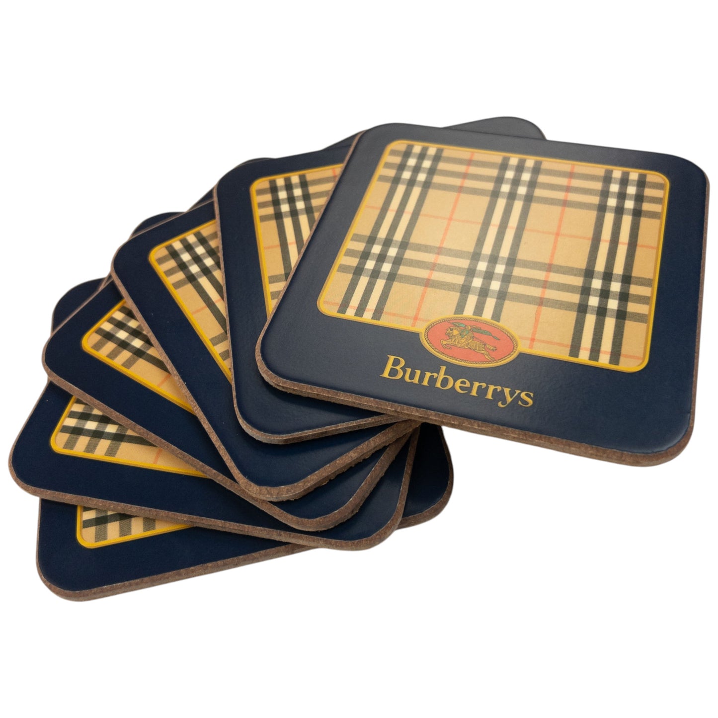 Vintage 90s Burberry Nova Check Coasters
