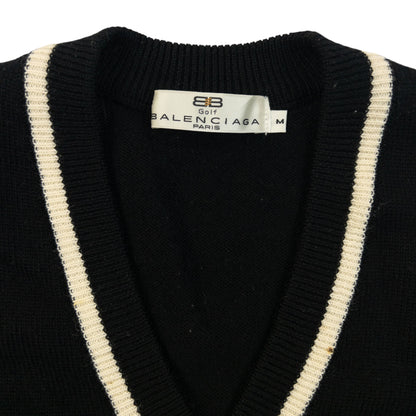 Vintage 90s Balenciaga Golf Button Up Sweater Vest Womens Size M