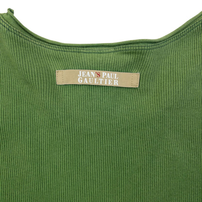 Vintage 2000s Jean Paul Gaultier Ribbed Diamanté T Shirt Womens Size S