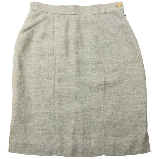 Vintage 80s Gucci Linen And Wool Skirt Womens Size W26