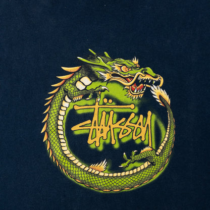 Vintage Stussy Graphic Dragon T Shirt Size S