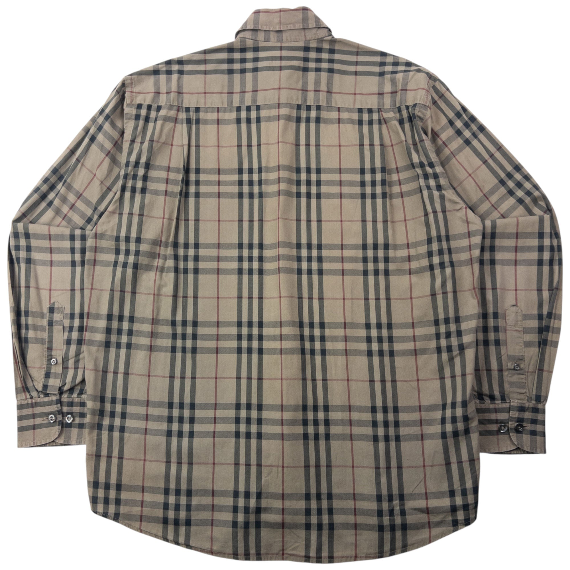 Vintage 2000s Burberry Nova Check Long Sleeve Button Up Shirt Size L