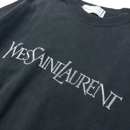 Vintage 80s YSL Yves Saint Laurent Embroidered Sweatshirt Size S