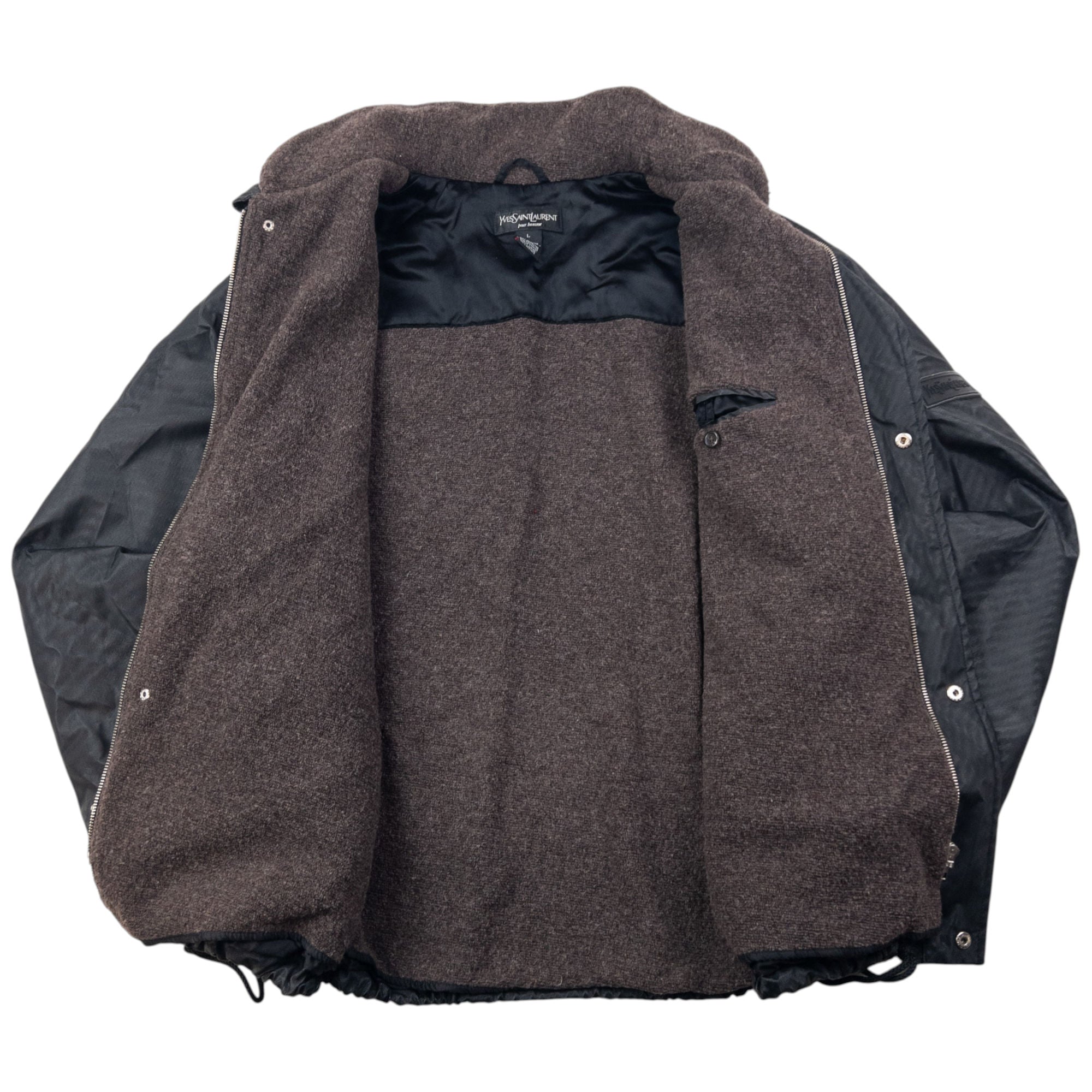 Vintage 90s YSL Yves Saint Laurent Wool Lined Jacket Size XL