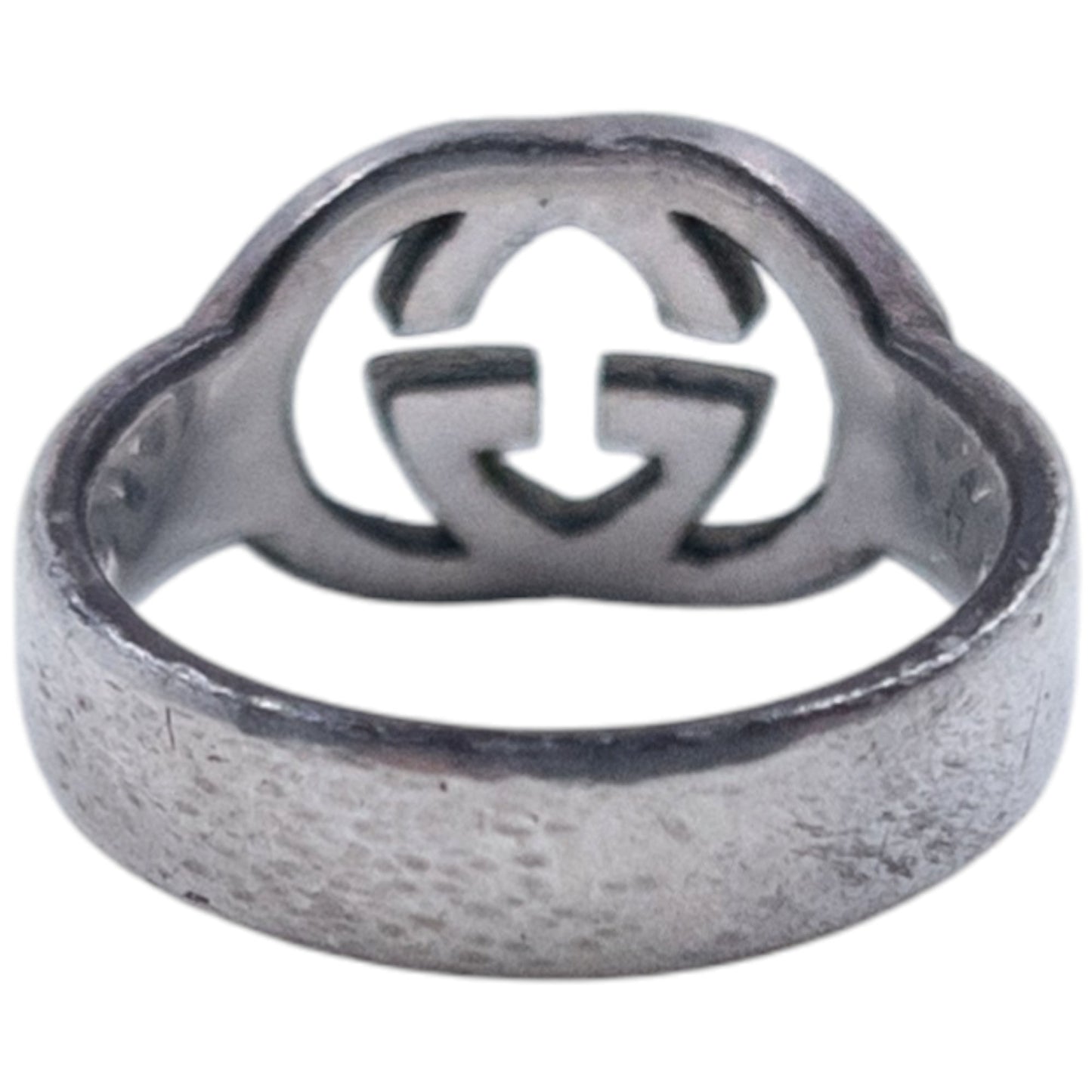 Vintage 2000s Gucci Silver Logo Ring