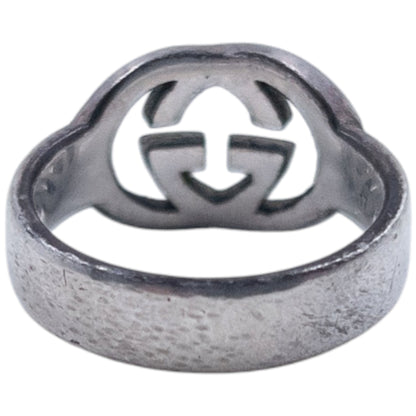 Vintage 2000s Gucci Silver Logo Ring