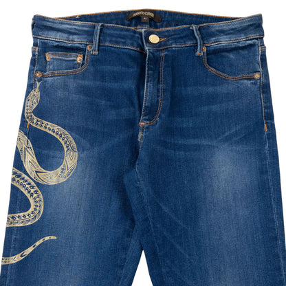 Vintage 2000s Roberto Cavalli Tribal Snake Skinny Jeans Womens Size W30