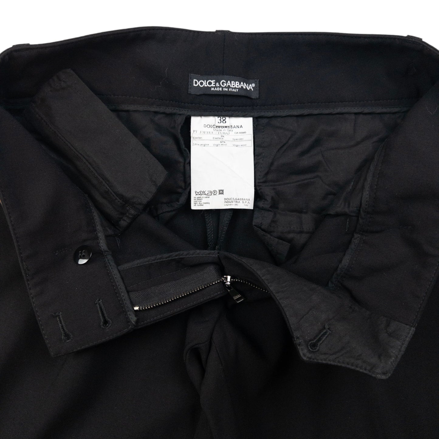 Vintage Dolce & Gabbana Buckle Waist Flared Trousers Womens Size W28
