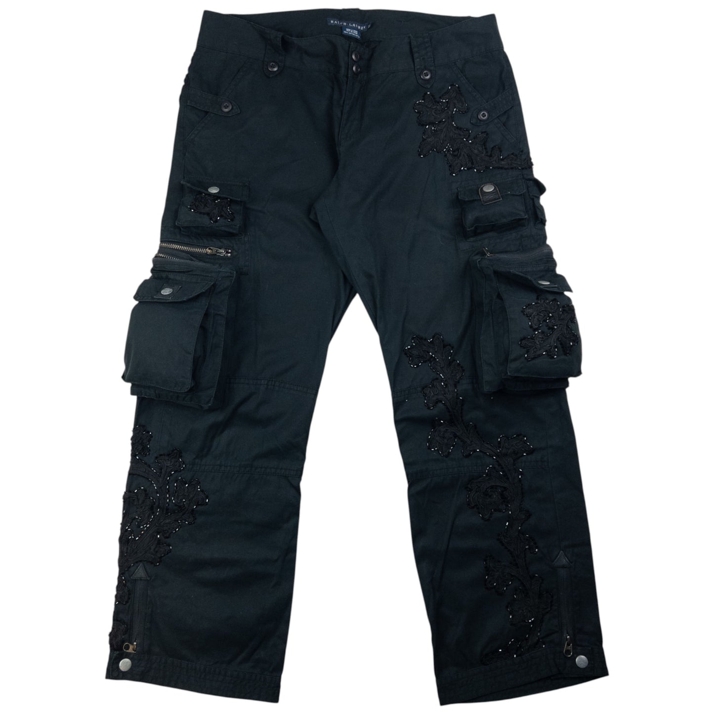 Vintage Ralph Lauren Beaded Cargo Trousers Womens Size W34