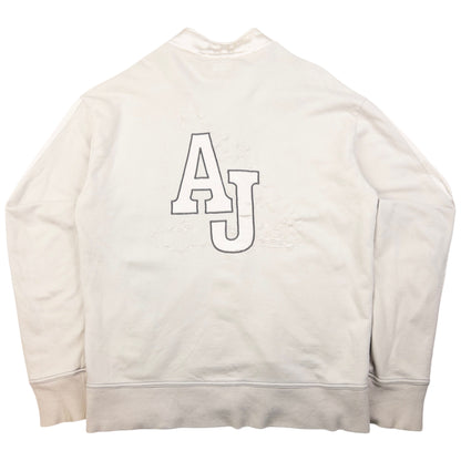 Vintage Armani Jeans Embroidered Zip Up Sweatshirt Size M