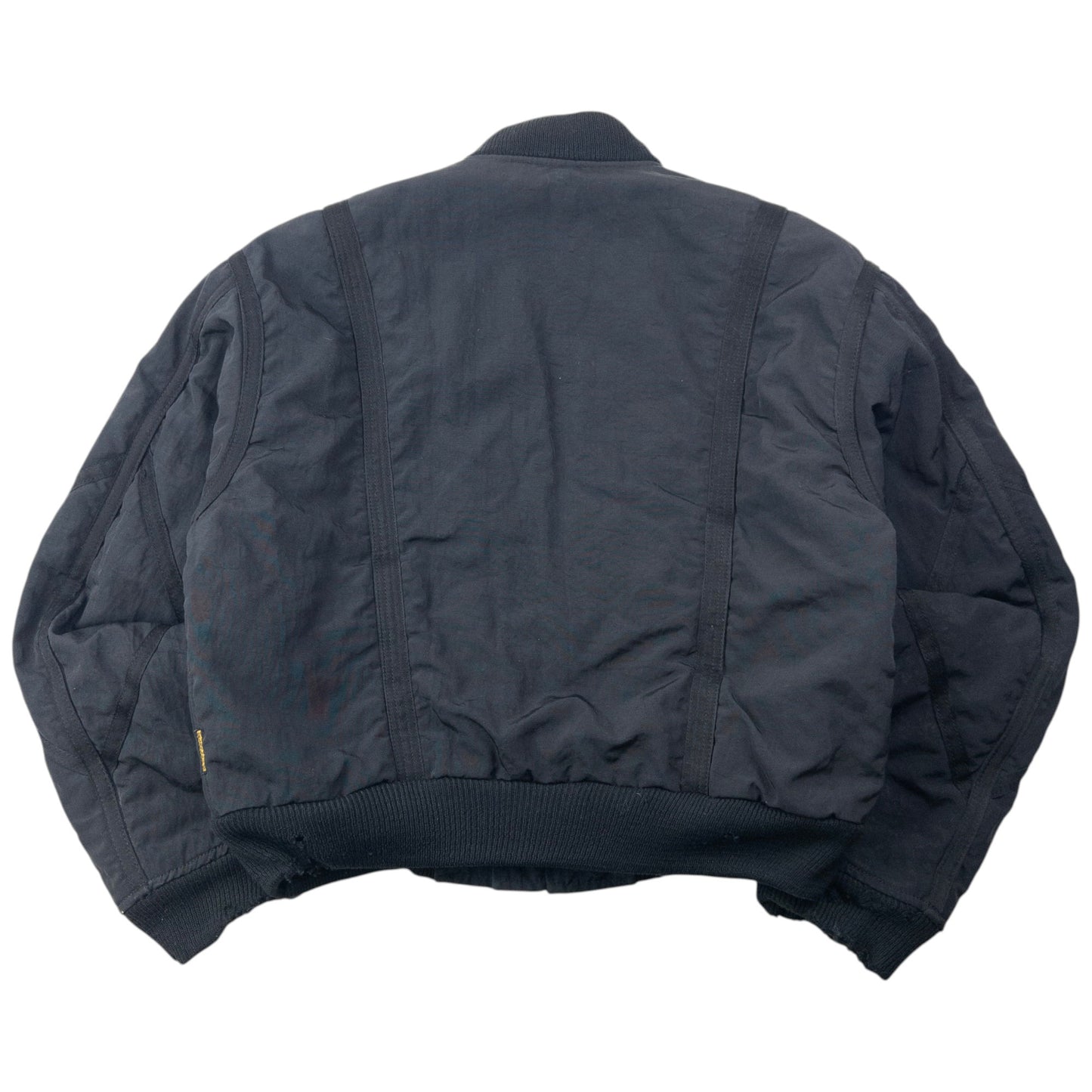 Vintage 90s Armani Jeans Ballistic Nylon Padded Bomber Jacket Size XL