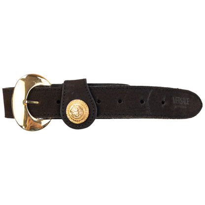 Vintage 90s Versace Jeans Couture Suede Leather Belt Size M