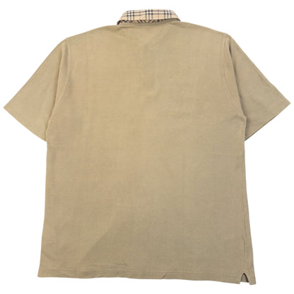 Vintage 2000s Burberry Nova Check Collar Polo Shirt Size L