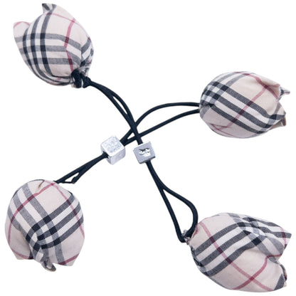 Vintage 2000s Burberry Nova Check Bobble Hair Ties