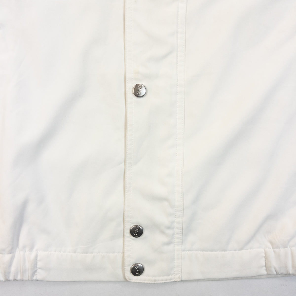 Vintage 90s YSL Yves Saint Laurent Harrington Jacket in white, photo 7