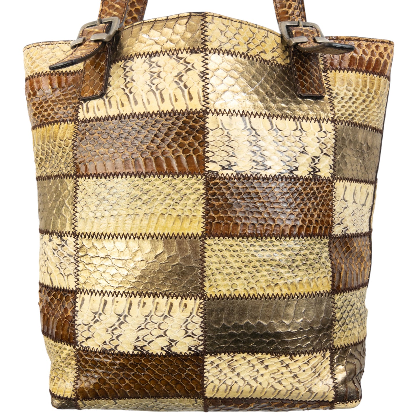Vintage 2000s Miu Miu Patchwork Snakeskin Handbag