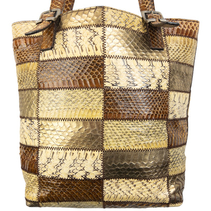 Vintage 2000s Miu Miu Patchwork Snakeskin Handbag