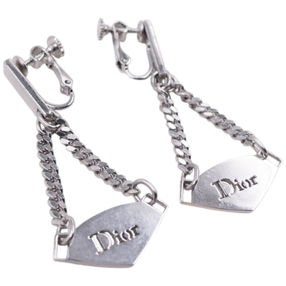 Vintage 2000s Dior By John Galliano Silver Clip-On Earrings