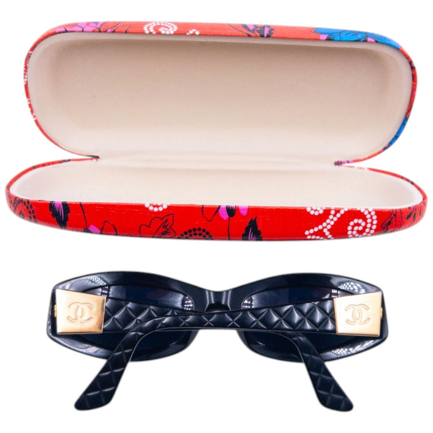 Vintage 2000s Chanel Embossed Sunglasses