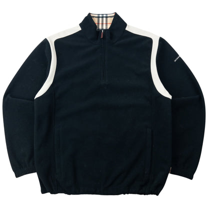 Vintage 2000s Burberry Golf Q Zip Fleece Sweatshirt Size M