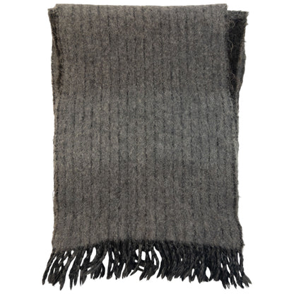 Vintage 2000s Issey Miyake Striped Wool Tassel Scarf