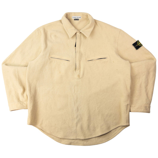 Vintage Stone Island Half Zip Zip Fleece Over Shirt Jacket Size XL