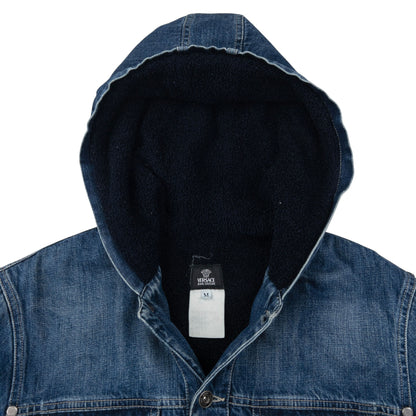 Vintage Versace Jeans Couture Fleece Lined Denim Jacket Womens Size M